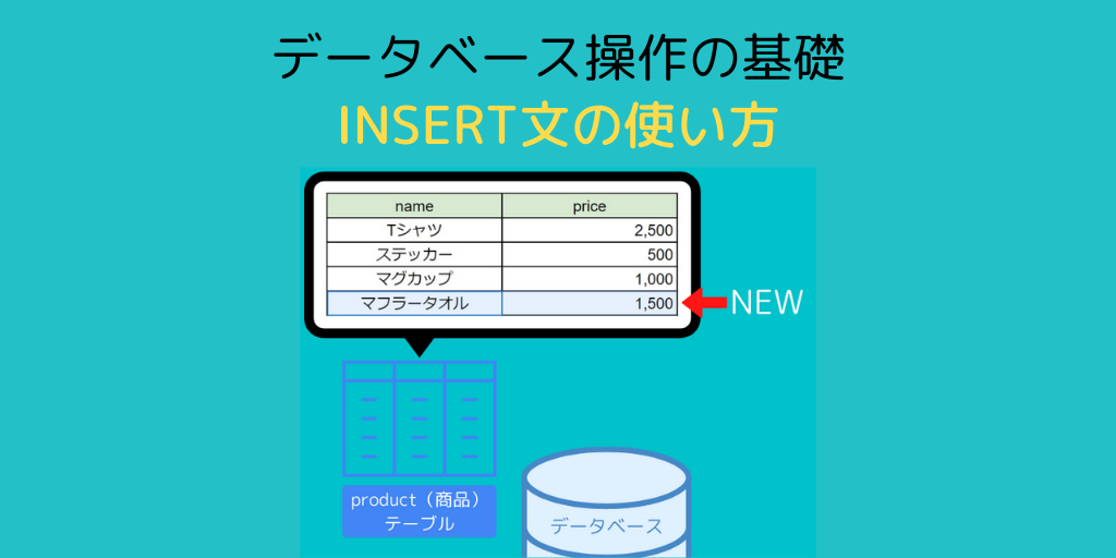 データベース操作の基礎を学ぼう！INSERT編